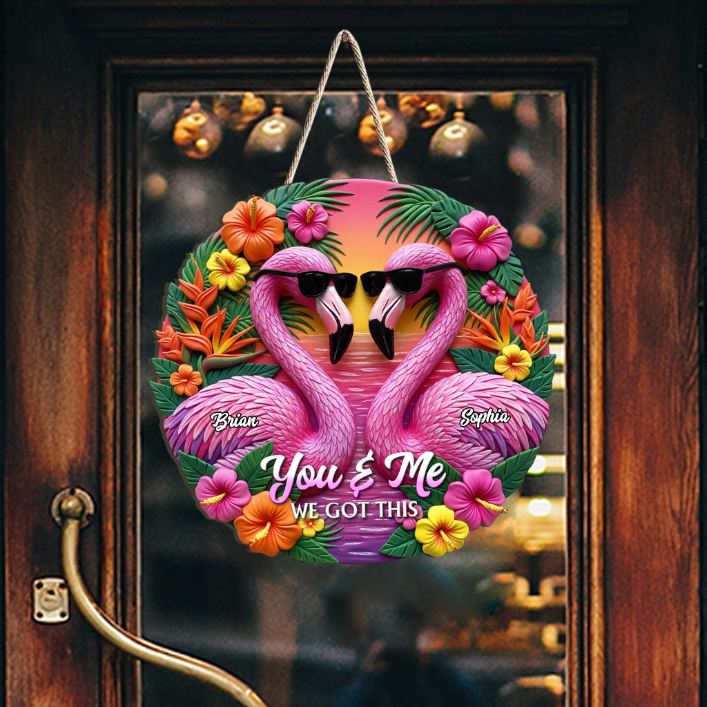 We Got This - Personalized Couple Custom Shaped Wood Sign