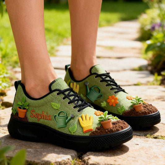 Gardening Is My Therapy - Personalized Gardening Sneakers