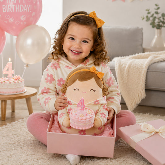 Birthday Figure - Personalized Birthday Premium Faux Fur Pillow