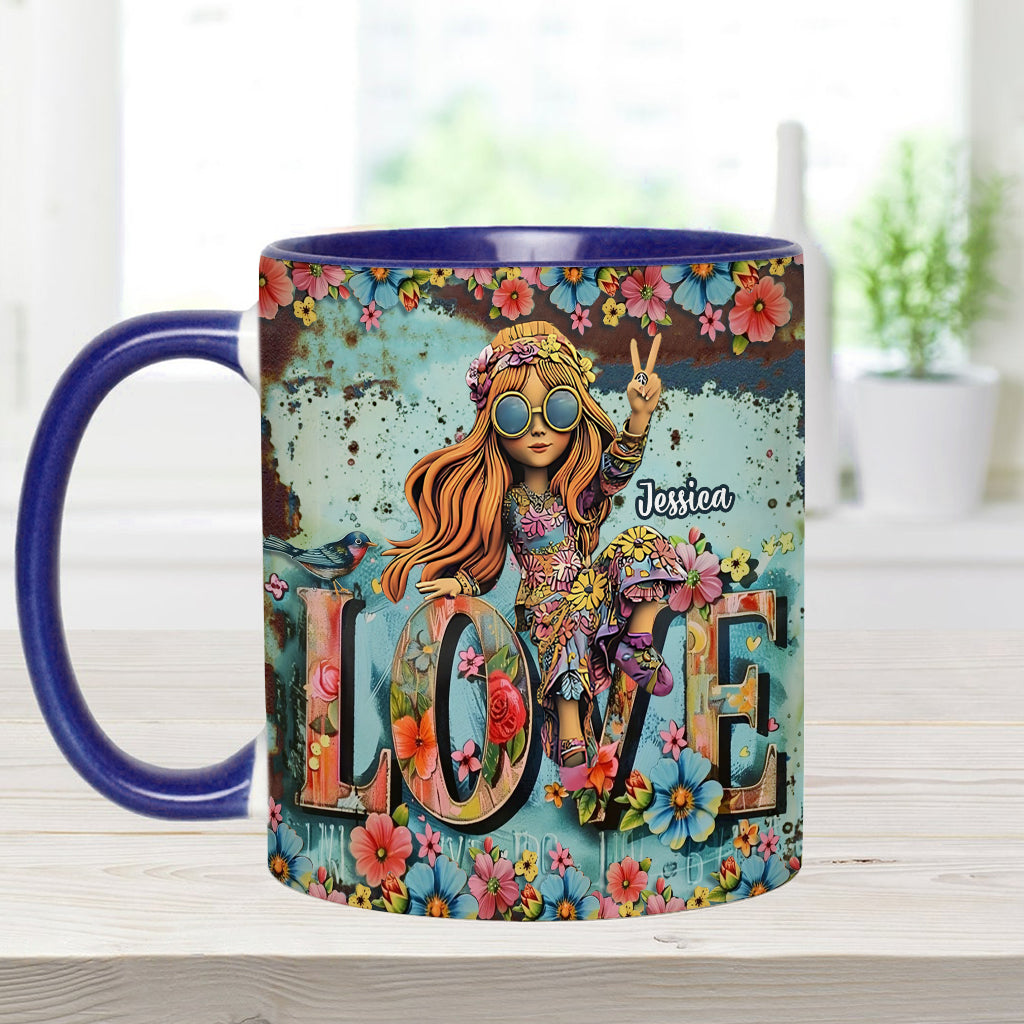 Hippie Soul – Personalisierte Tasse mit Hippie-Akzent