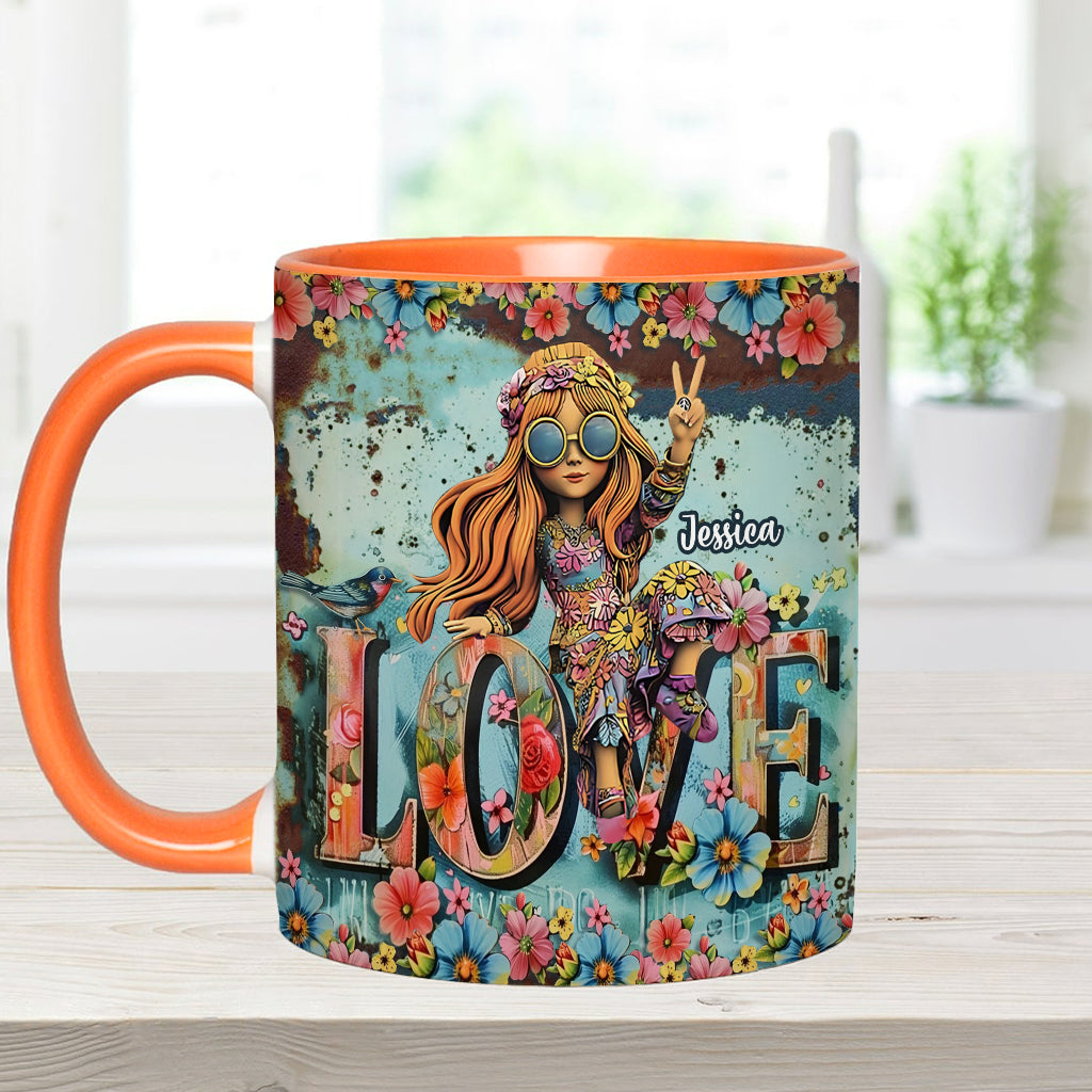 Hippie Soul – Personalisierte Tasse mit Hippie-Akzent
