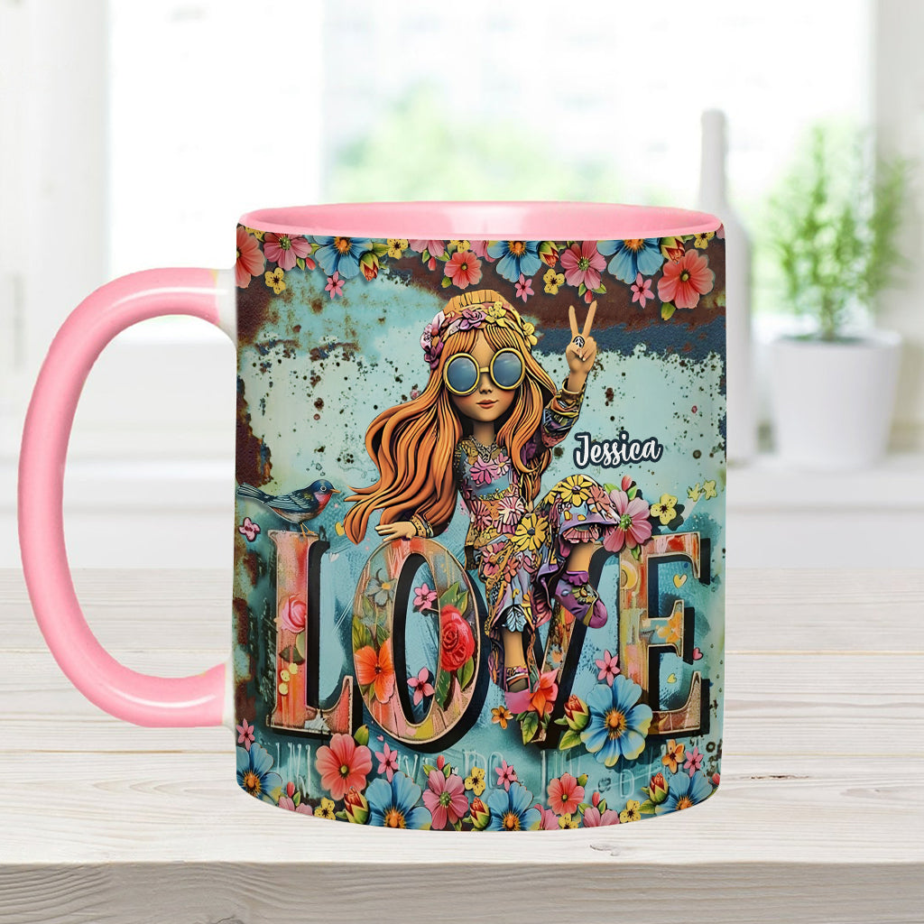 Hippie Soul – Personalisierte Tasse mit Hippie-Akzent