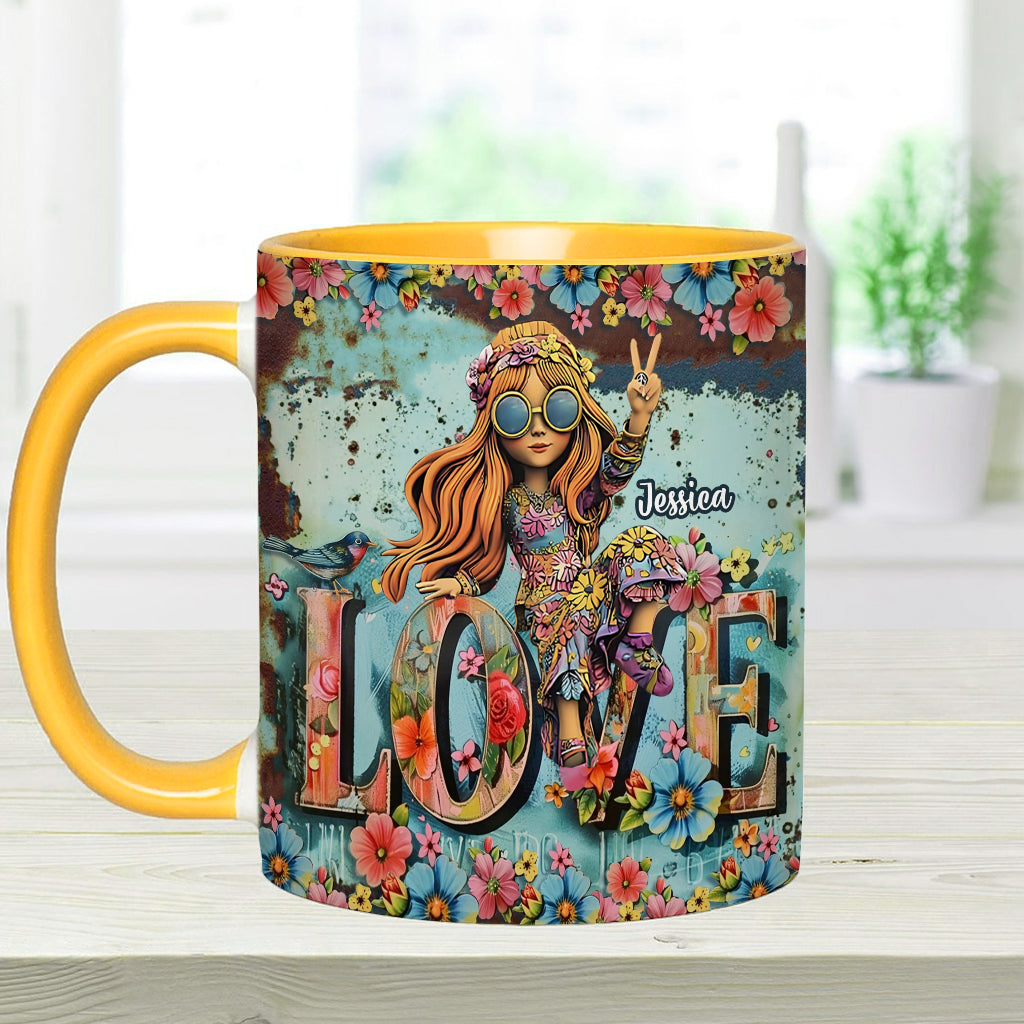 Hippie Soul – Personalisierte Tasse mit Hippie-Akzent