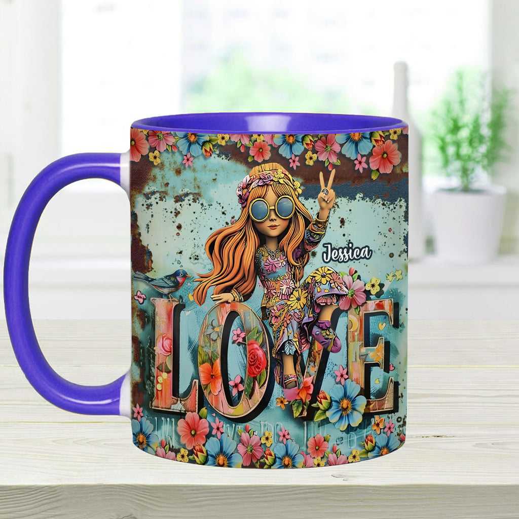 Hippie Soul – Personalisierte Tasse mit Hippie-Akzent