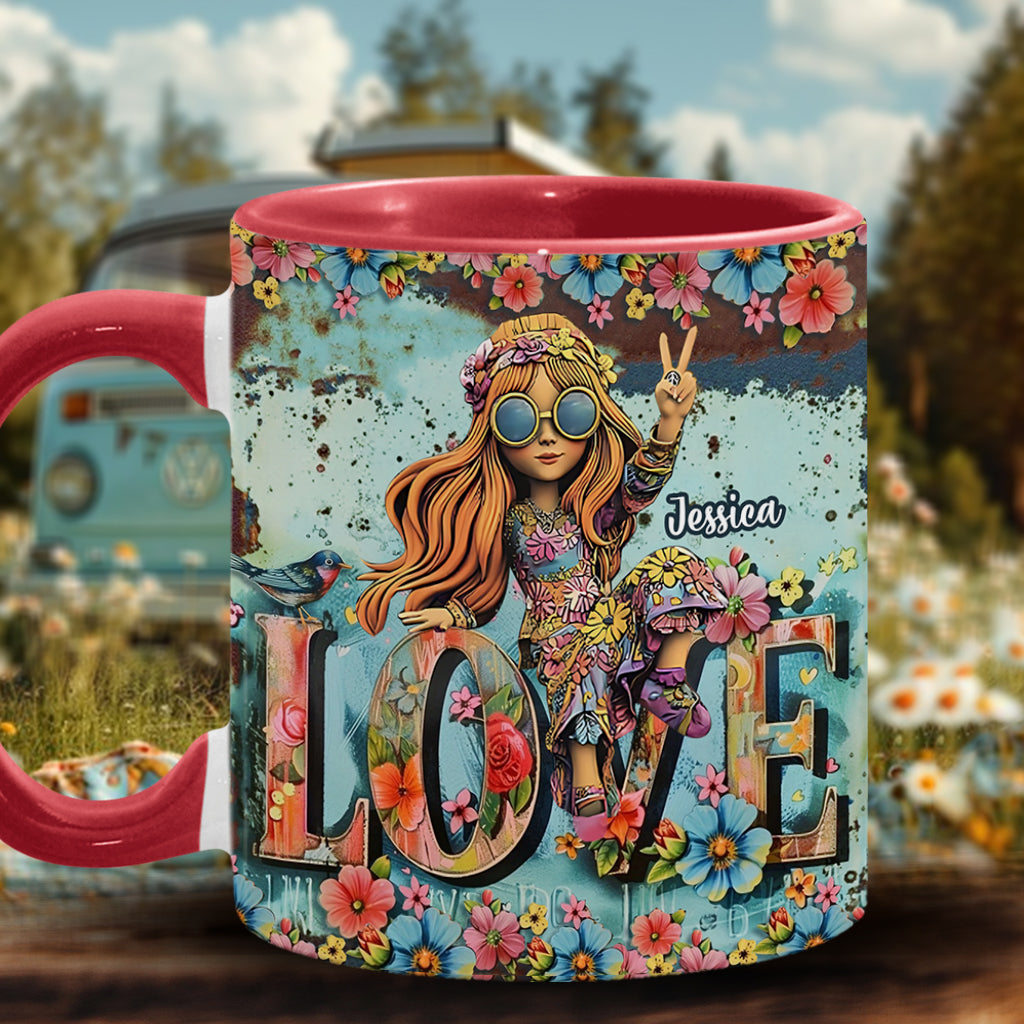 Hippie Soul – Personalisierte Tasse mit Hippie-Akzent