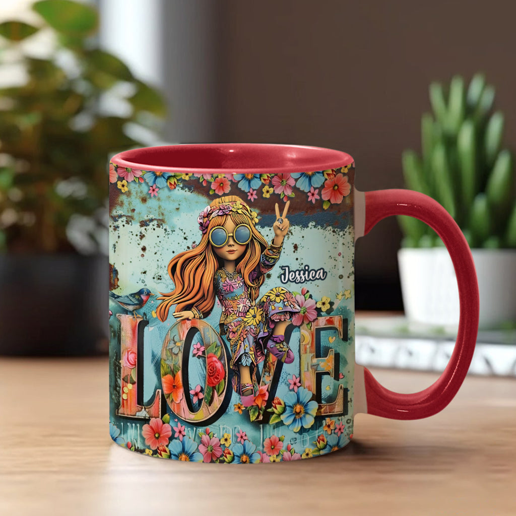 Hippie Soul – Personalisierte Tasse mit Hippie-Akzent