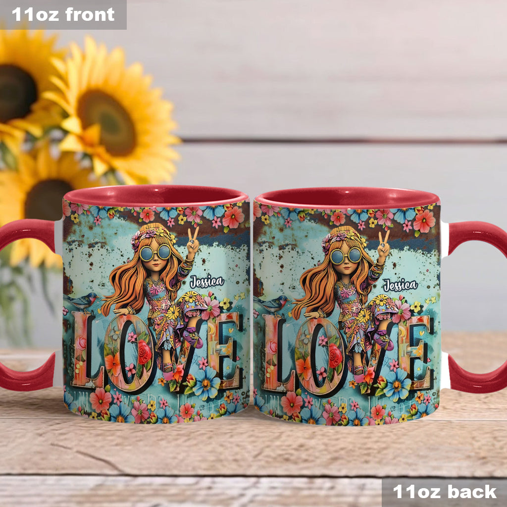Hippie Soul – Personalisierte Tasse mit Hippie-Akzent