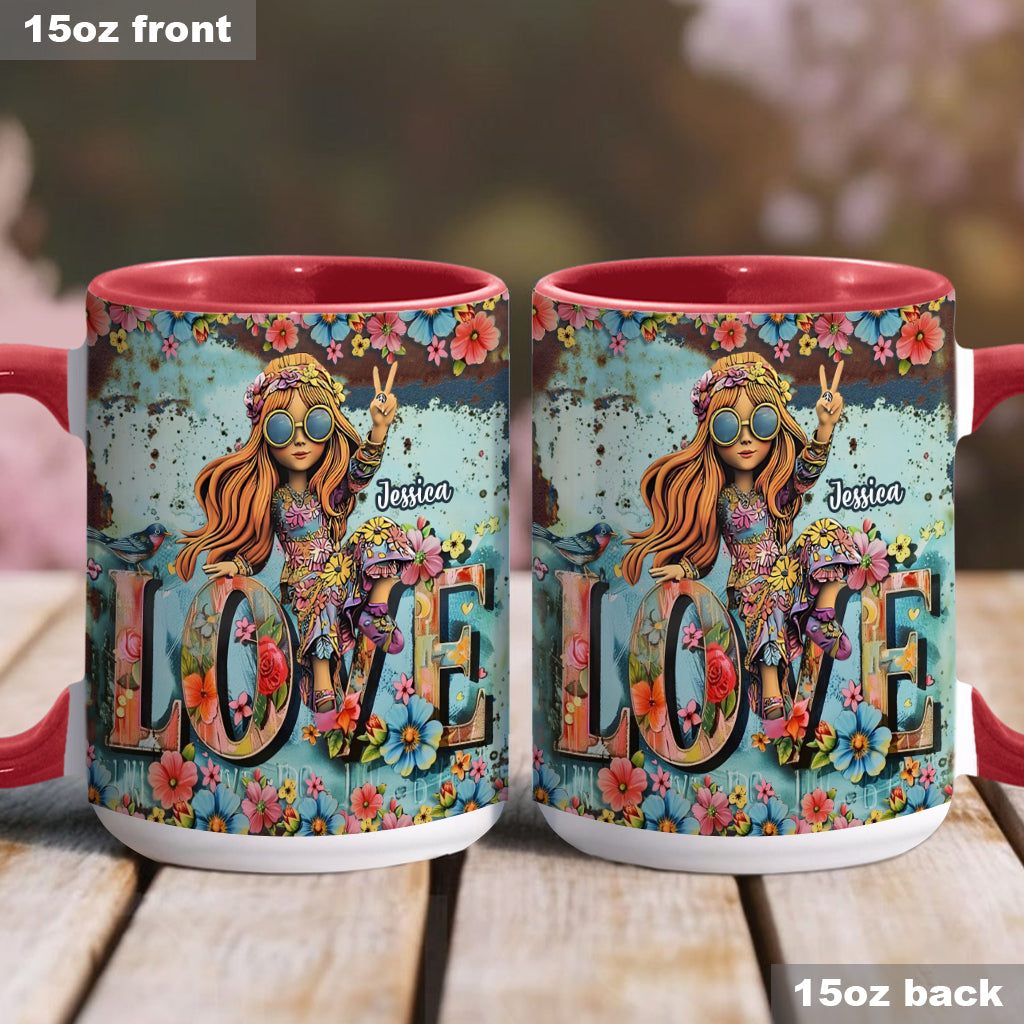 Hippie Soul – Personalisierte Tasse mit Hippie-Akzent