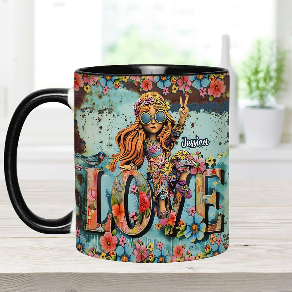 Hippie Soul – Personalisierte Tasse mit Hippie-Akzent