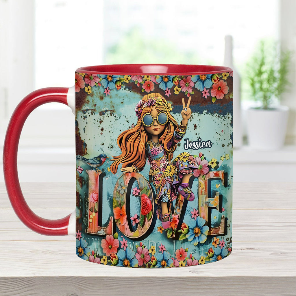 Hippie Soul – Personalisierte Tasse mit Hippie-Akzent