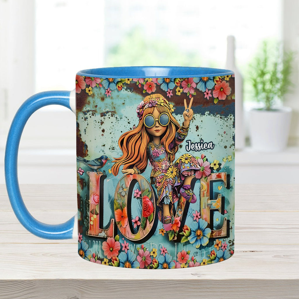 Hippie Soul – Personalisierte Tasse mit Hippie-Akzent