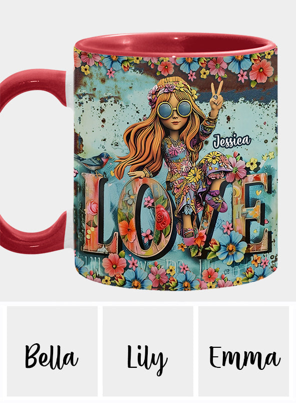 Hippie Soul – Personalisierte Tasse mit Hippie-Akzent