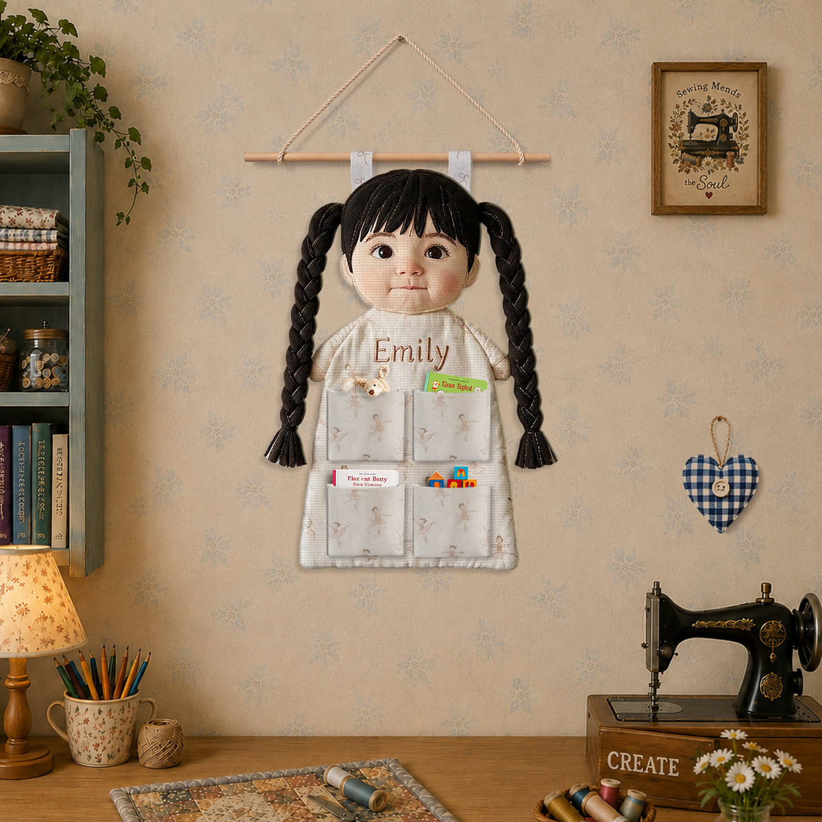 Little Princess Hair Bow Holder - Personalized Kid Hanging Organizer