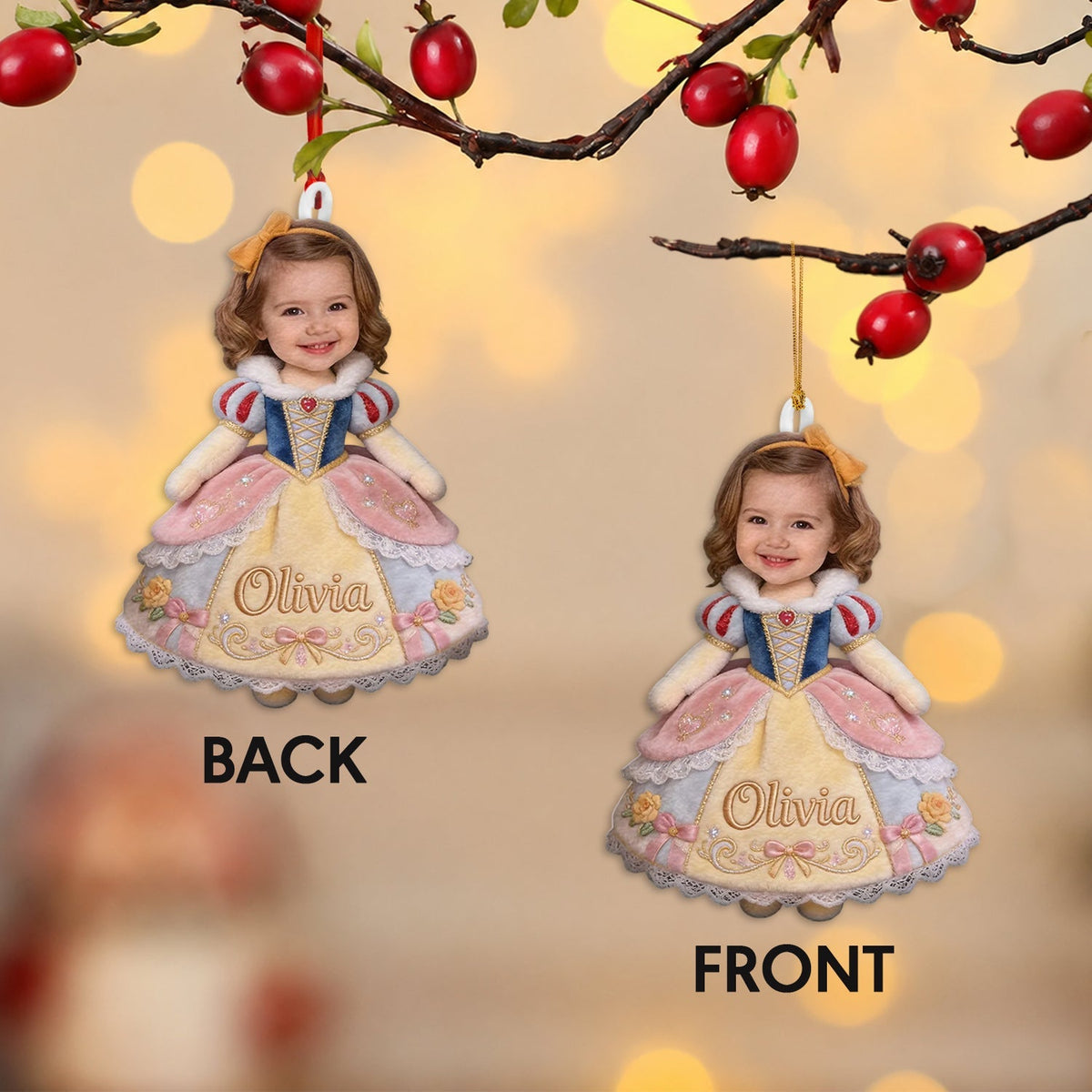 Custom Any Princess - Personalized Kid Plush Ornament