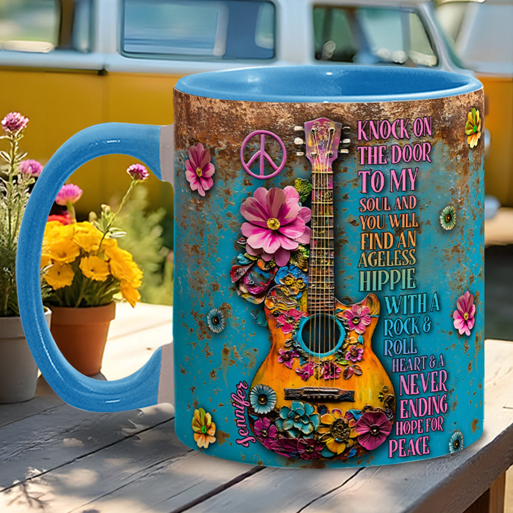 Hippie Soul – Personalisierte Tasse mit Hippie-Akzent