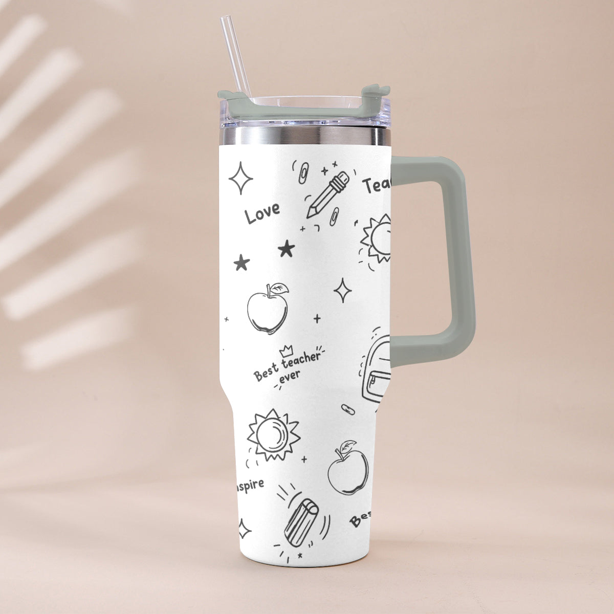 Back To School - Personalized Teacher Tumbler With Handle