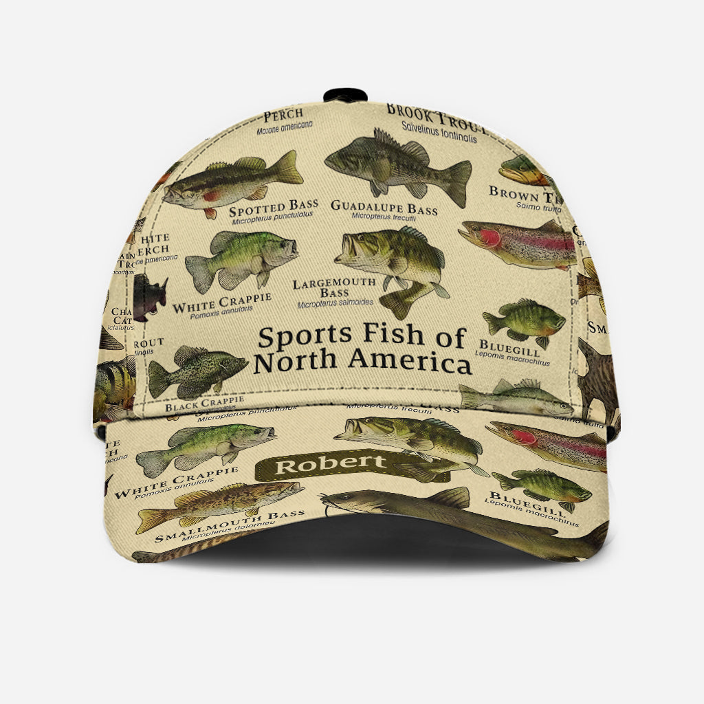 Fish Of America - Personalisierte Angel-Klassiker-Kappe