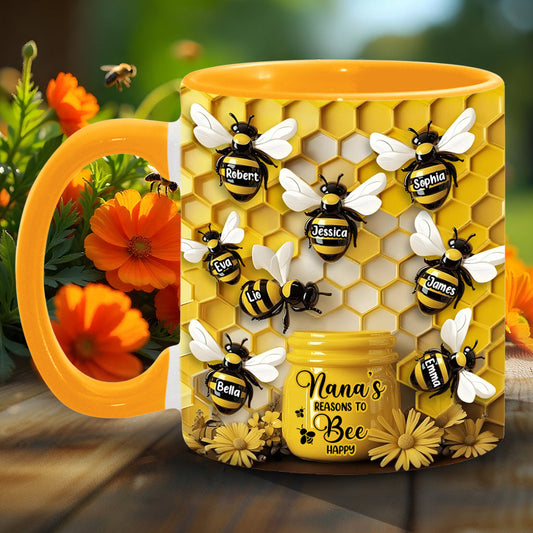 Gründe zum Glücklichsein – Personalisierte Tasse mit Oma-Akzent