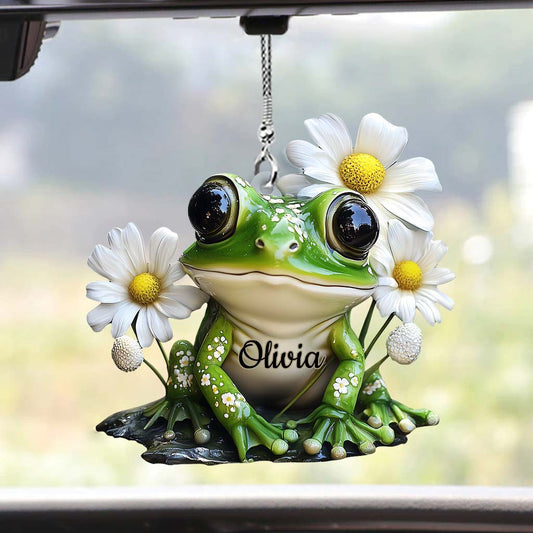 Liebe Frösche – Personalisierter transparenter Frosch-Autoanhänger