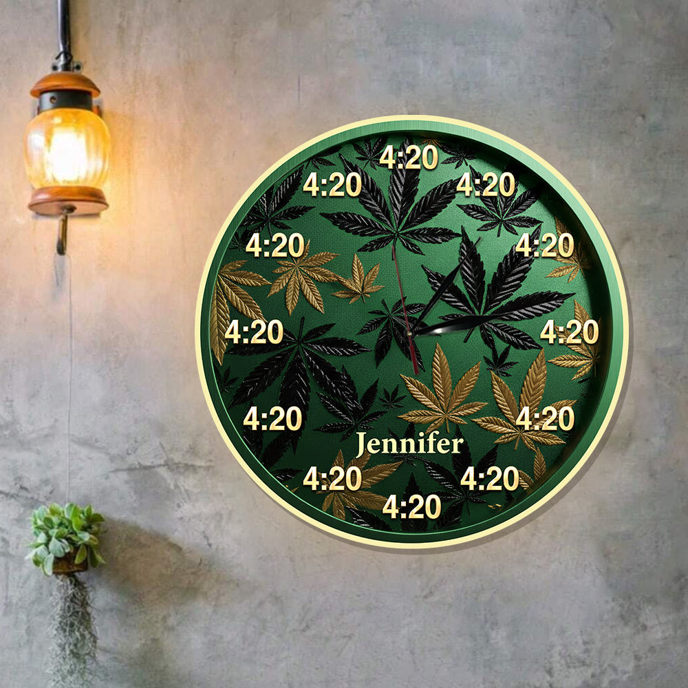 Es ist immer 420 – Personalisierte Weed-LED-Wanduhr