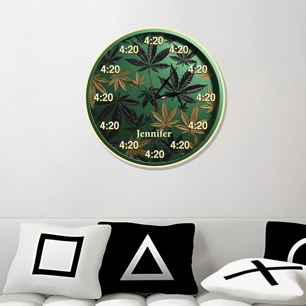 Es ist immer 420 – Personalisierte Weed-LED-Wanduhr