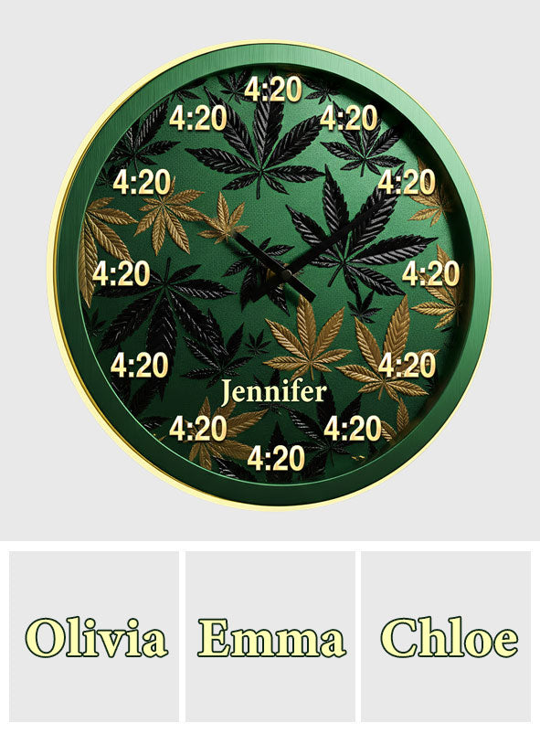 Es ist immer 420 – Personalisierte Weed-LED-Wanduhr
