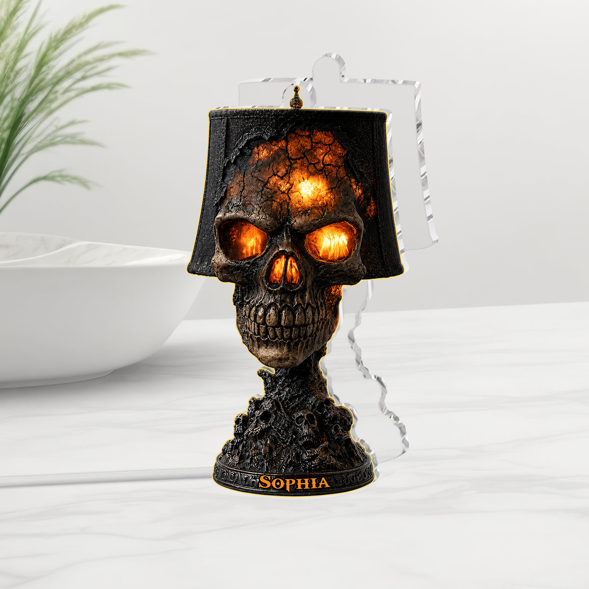 Love Skull - Personalized Skull Acrylic LED Night Light