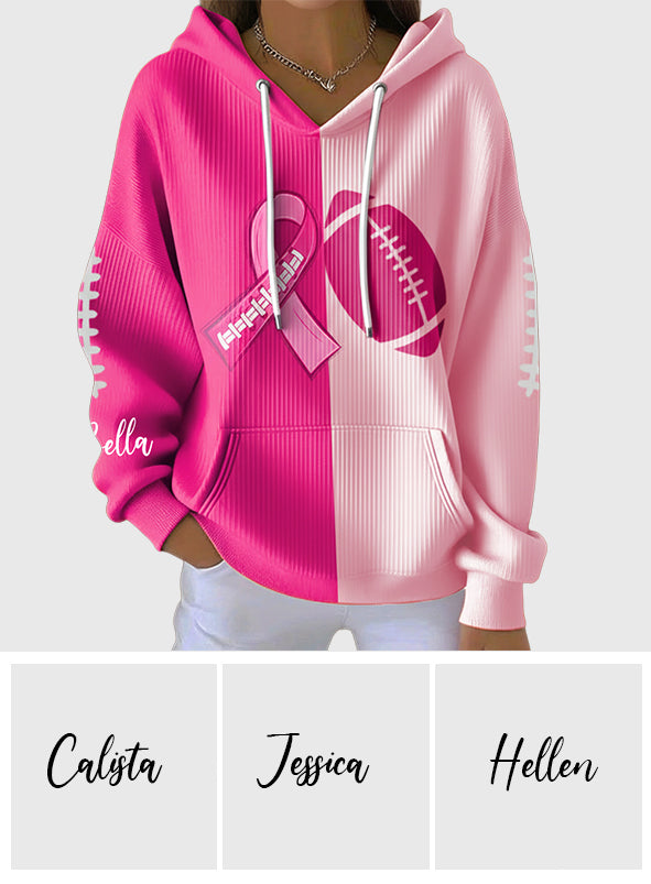 Pink Ribbon Football - Personalized Breast Cancer Awareness All Over Shirt