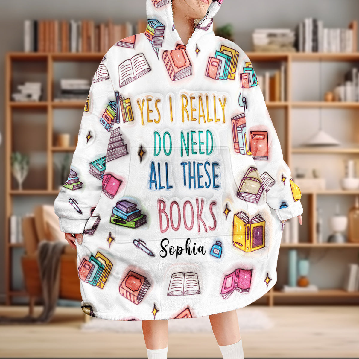 Ja, ich brauche all diese Bücher – personalisierter Bücher-Hoodie