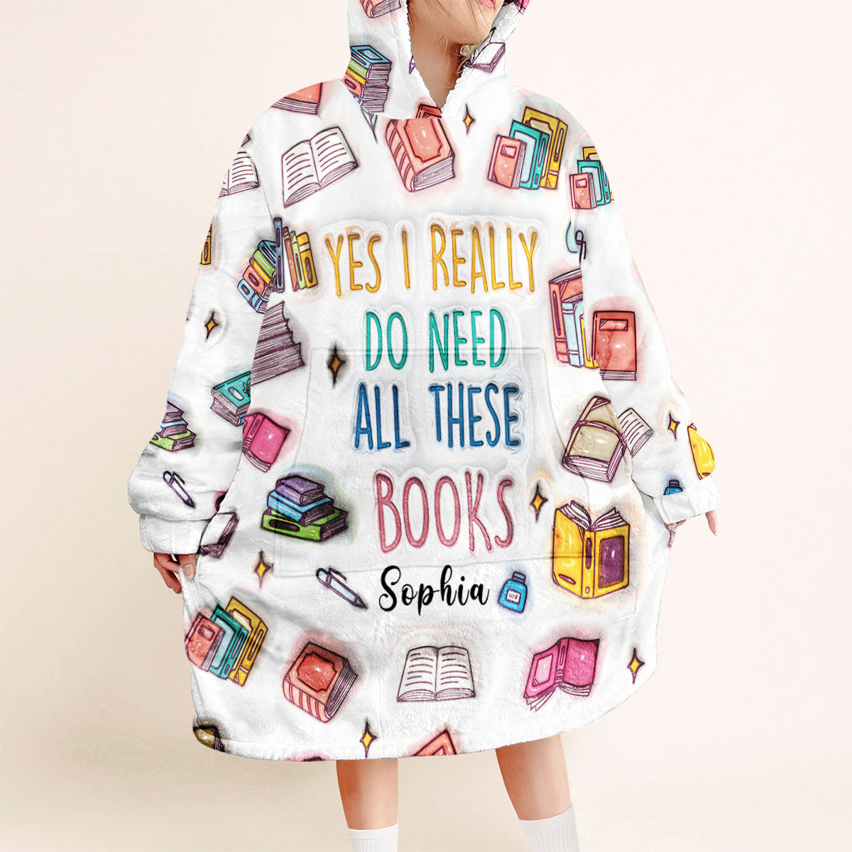Ja, ich brauche all diese Bücher – personalisierter Bücher-Hoodie