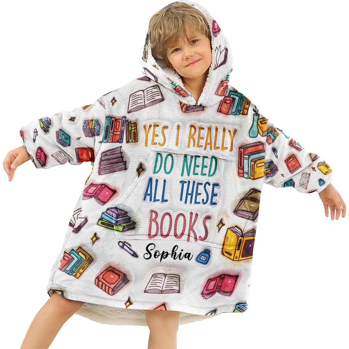 Ja, ich brauche all diese Bücher – personalisierter Bücher-Hoodie