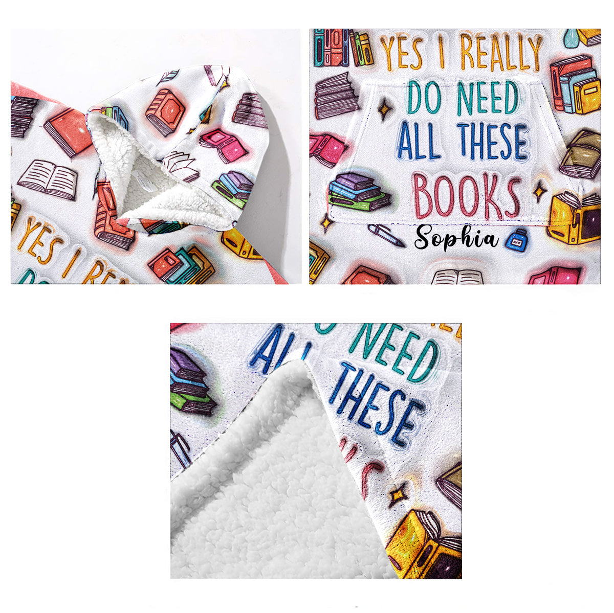 Ja, ich brauche all diese Bücher – personalisierter Bücher-Hoodie