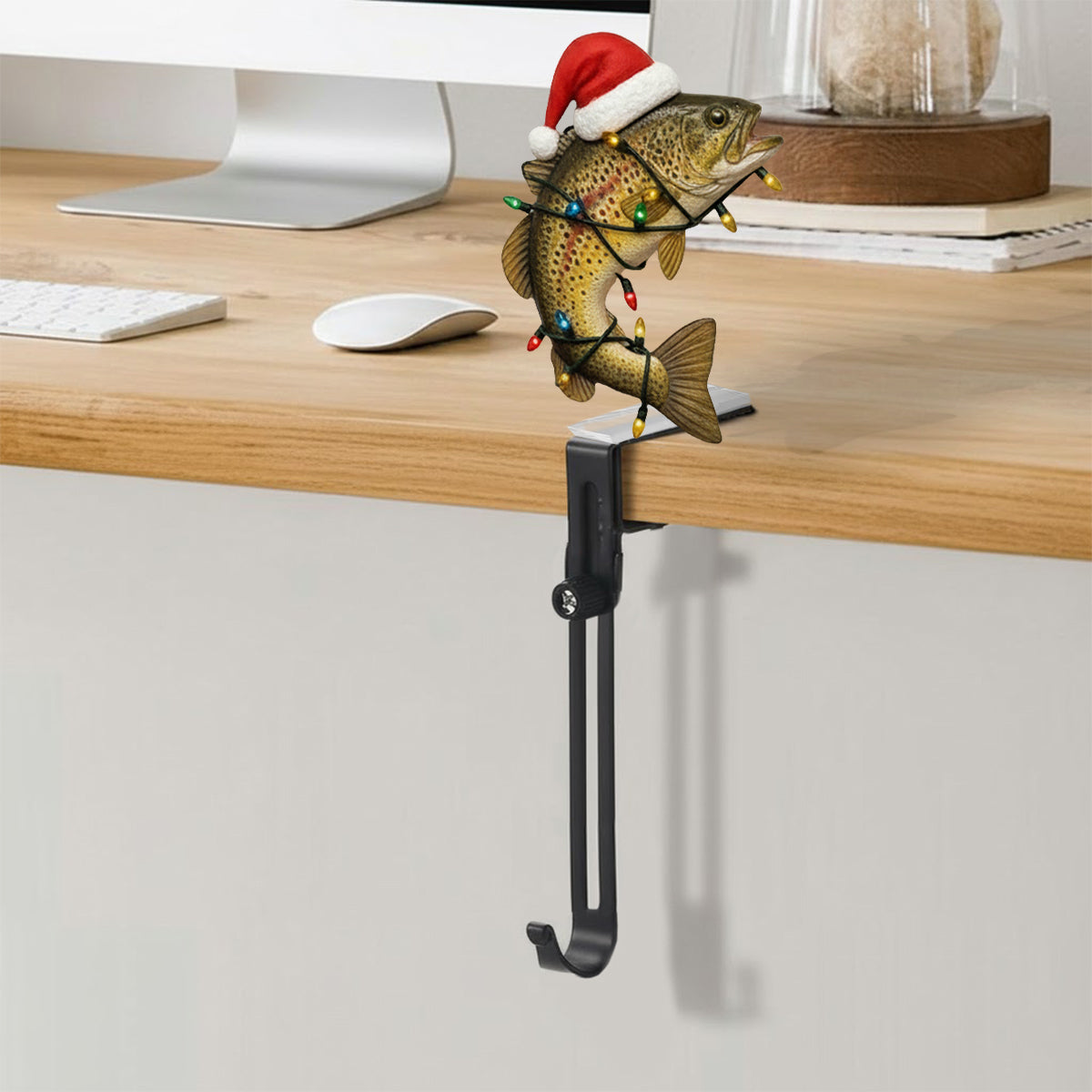 Love Fishing - Personalized Fishing Shaped Christmas Stocking