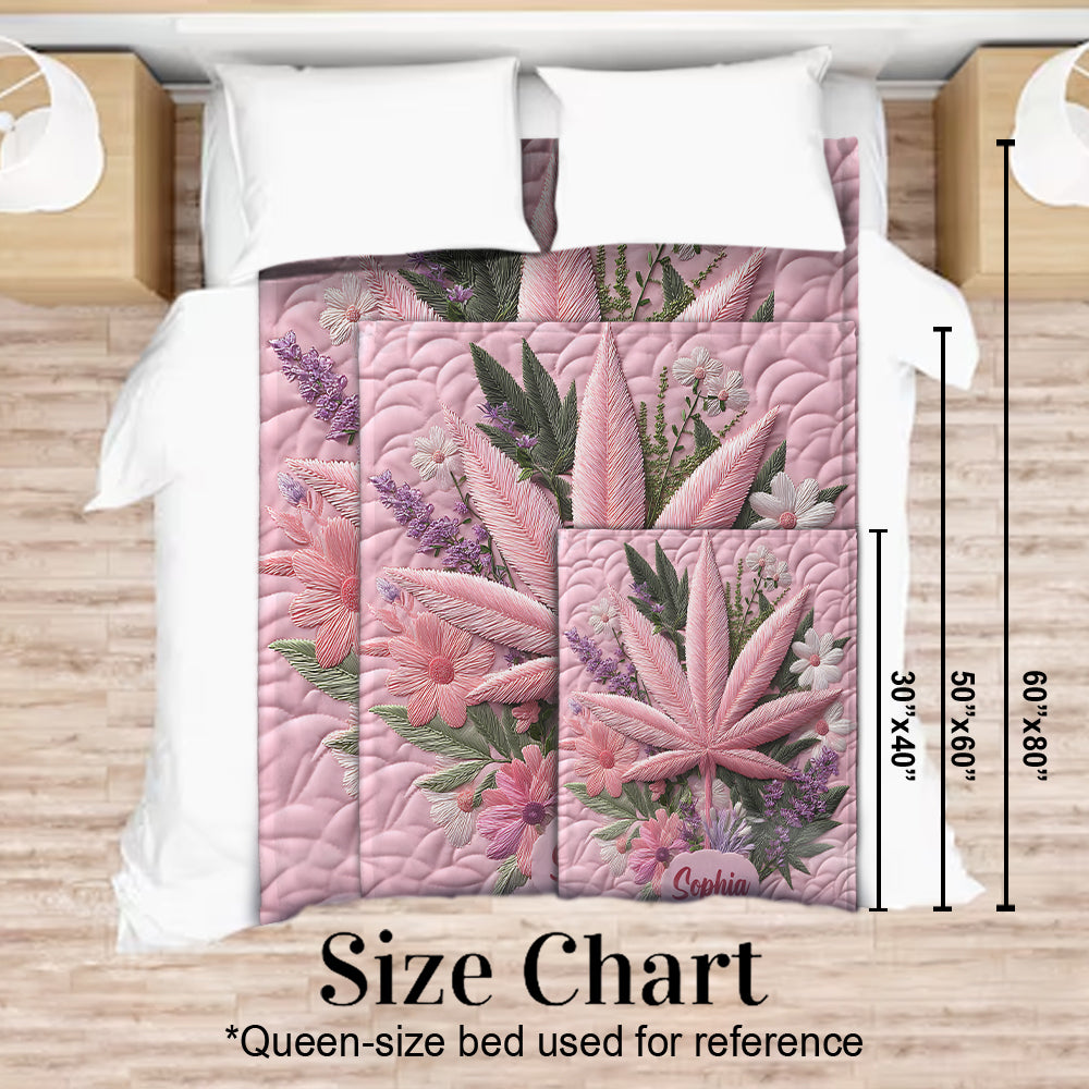 Pink Stoner Chick - Personalized Weed Blanket