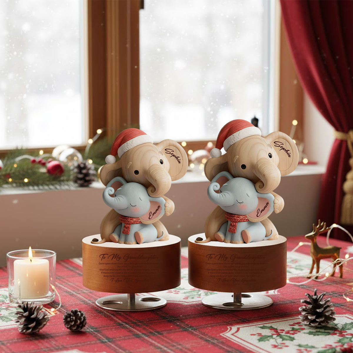 Für meine Enkelin – Personalisierte, drehbare Musiktafel für Oma