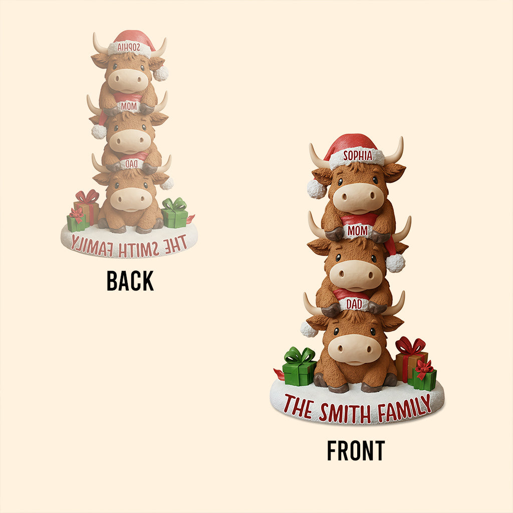 Merry Christmas - Personalized Family Custom Shaped Acrylic Plaque