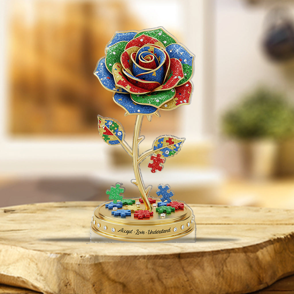 Liebe annehmen, verstehen – Individuell geformte Acrylplakette zur Sensibilisierung für Autismus