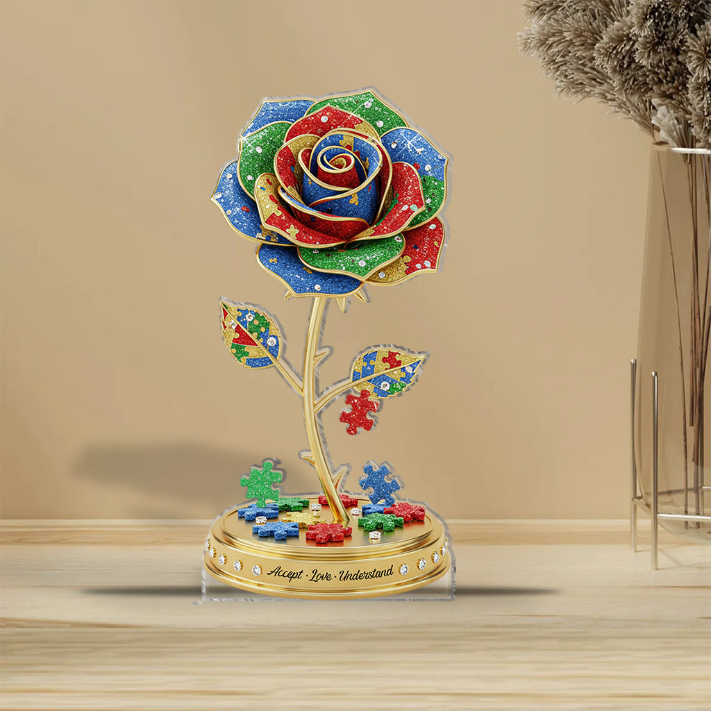 Liebe annehmen, verstehen – Individuell geformte Acrylplakette zur Sensibilisierung für Autismus