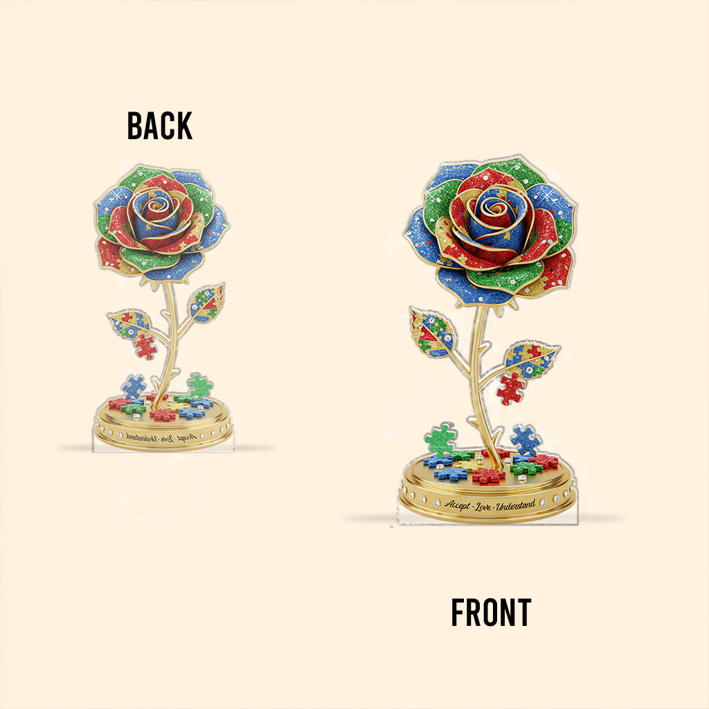 Liebe annehmen, verstehen – Individuell geformte Acrylplakette zur Sensibilisierung für Autismus