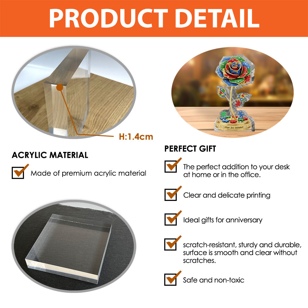 Liebe annehmen, verstehen – Individuell geformte Acrylplakette zur Sensibilisierung für Autismus