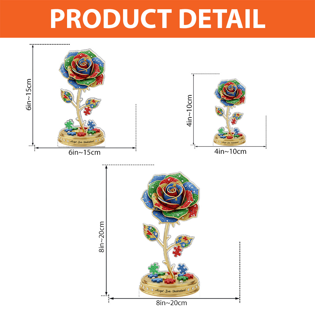 Liebe annehmen, verstehen – Individuell geformte Acrylplakette zur Sensibilisierung für Autismus