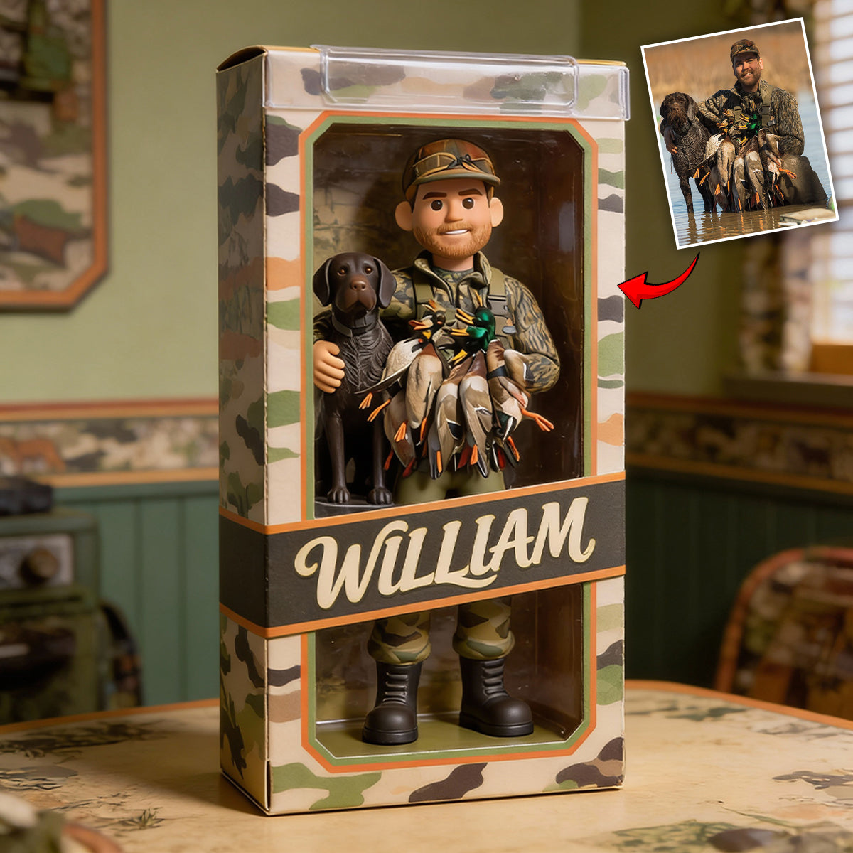 Jagdgeschenke – Personalisierte Acrylplakette in individueller Jagdform