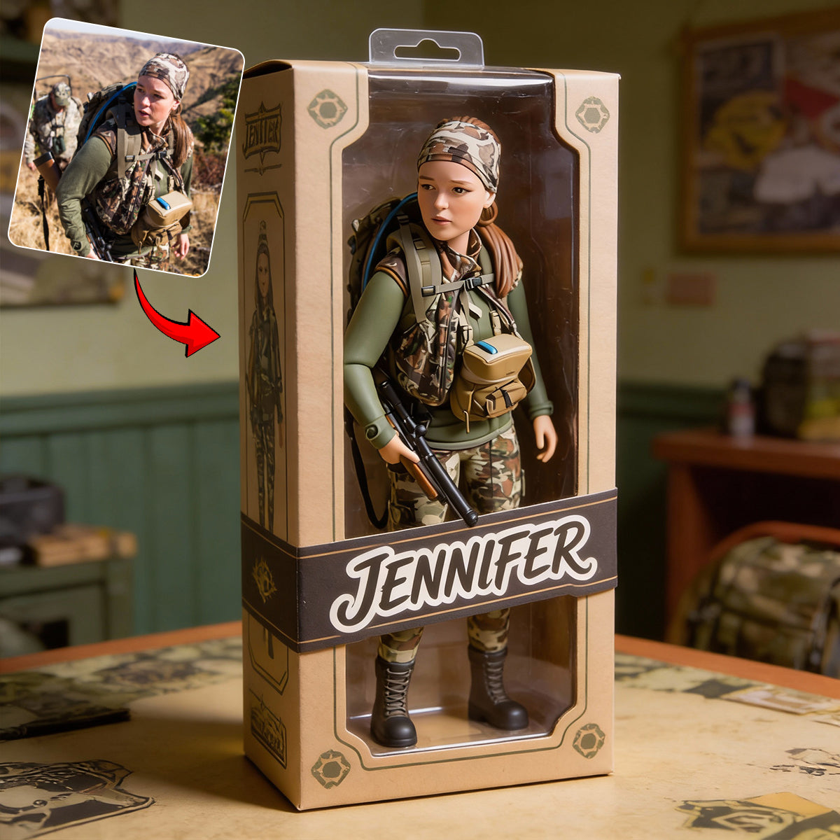 Jagdgeschenke – Personalisierte Acrylplakette in individueller Jagdform