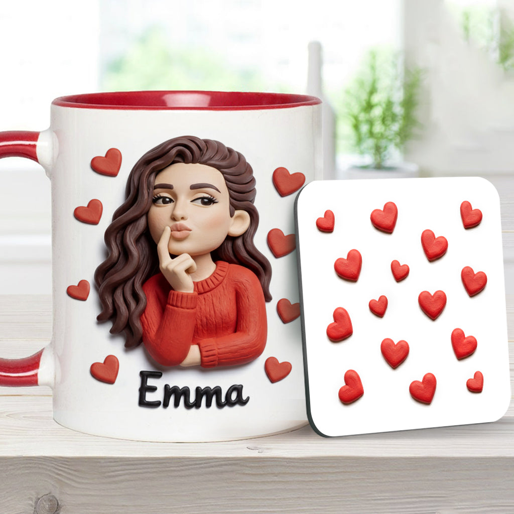 Custom From Any Photo Perfect Gift For Couple - Personalized Couple Accent Mug & Coaster