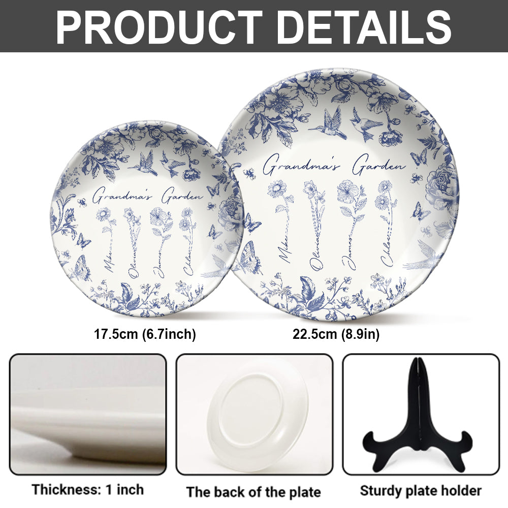 Geschenkidee für Oma, Mama usw. – Personalisierter runder Keramikteller „Oma“