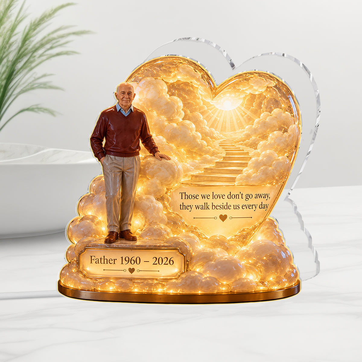 Personalized Memorial Gift, A Beautiful Keepsake to Honor a Loved One - Personalized Memorial Acrylic LED Night Light
