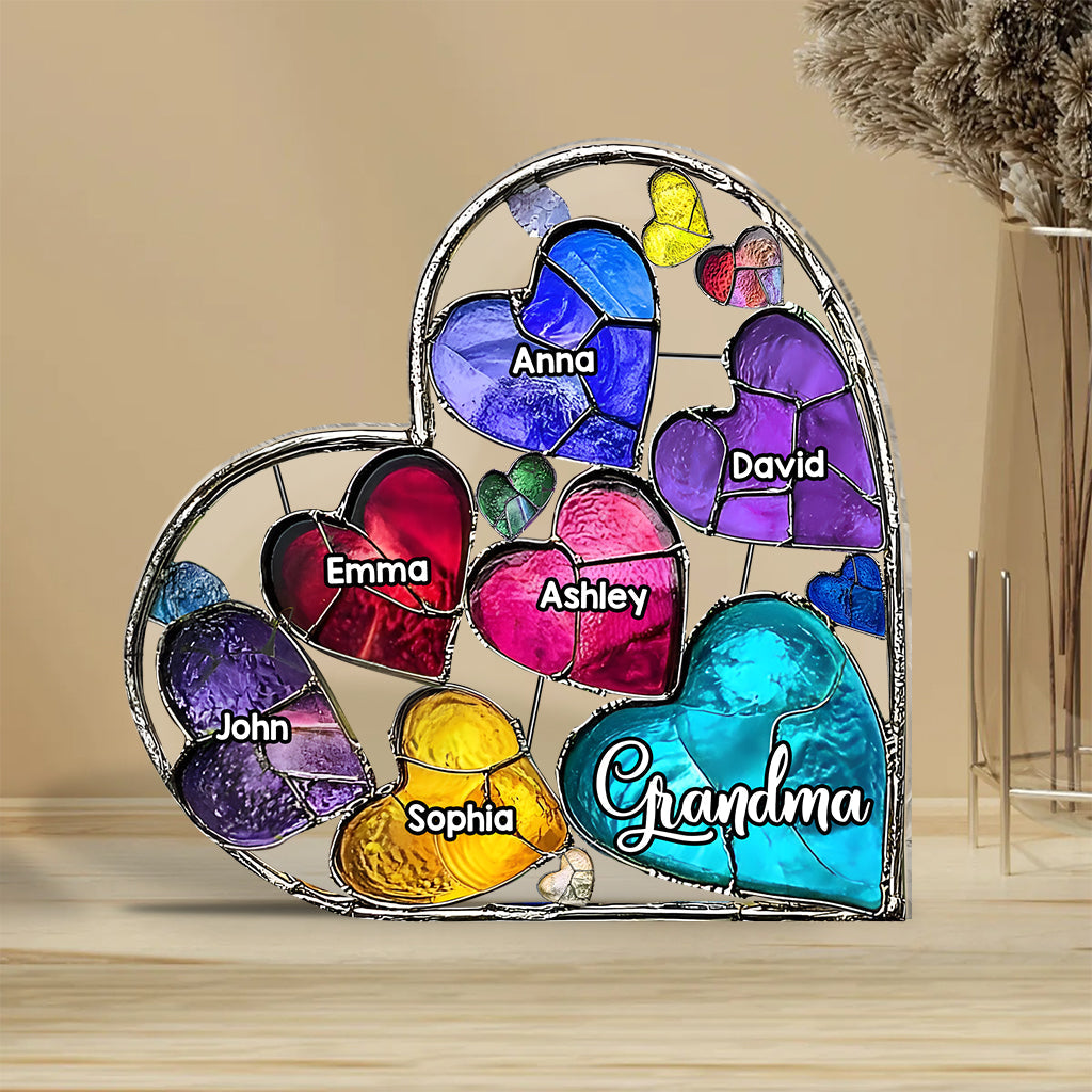 Omas Lieblinge - Personalisierte Acrylplakette in Sonderform für Oma