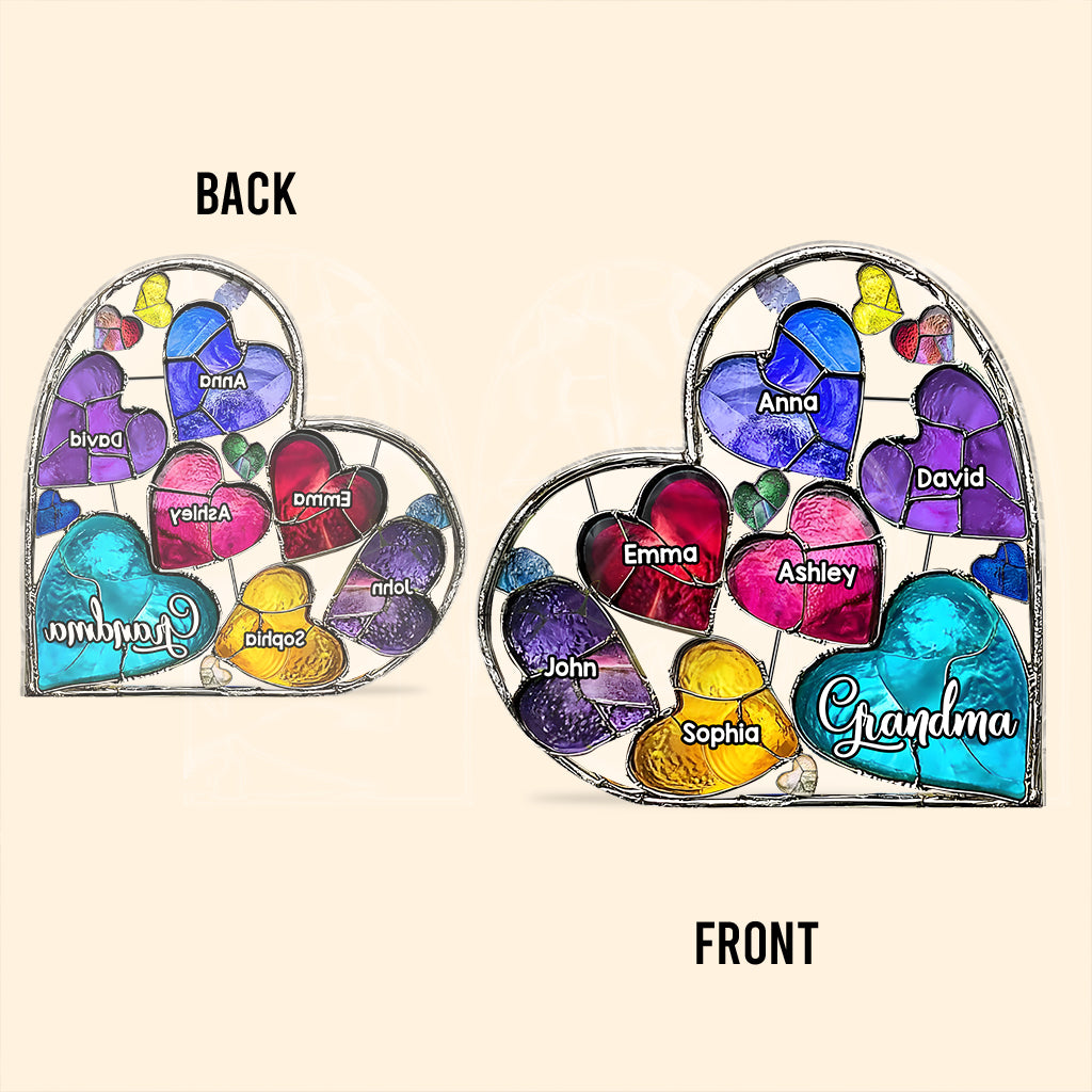 Omas Lieblinge - Personalisierte Acrylplakette in Sonderform für Oma