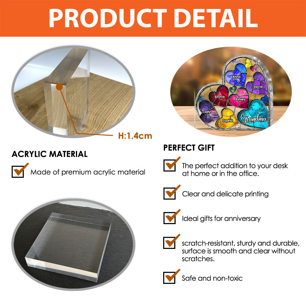 Omas Lieblinge - Personalisierte Acrylplakette in Sonderform für Oma