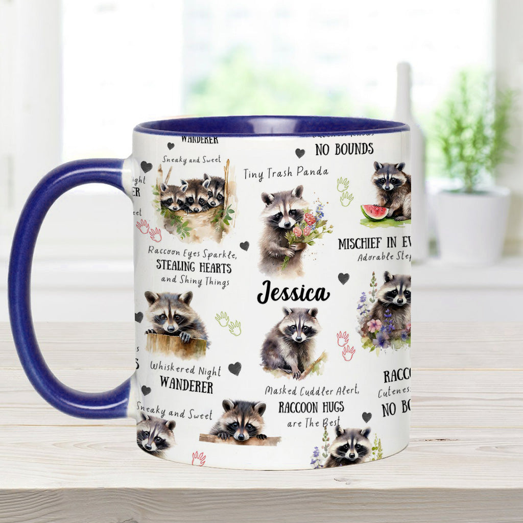 Little Bandit Paws - Personalized Raccoon Accent Mug